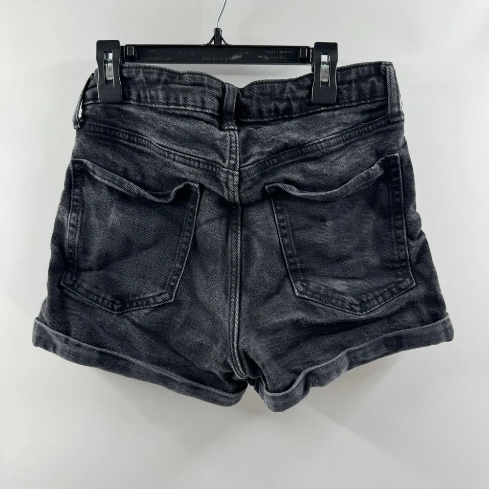 Old Navy Black Wash High-Waisted Jean Shorts – Size 8 - Picture 7 of 7